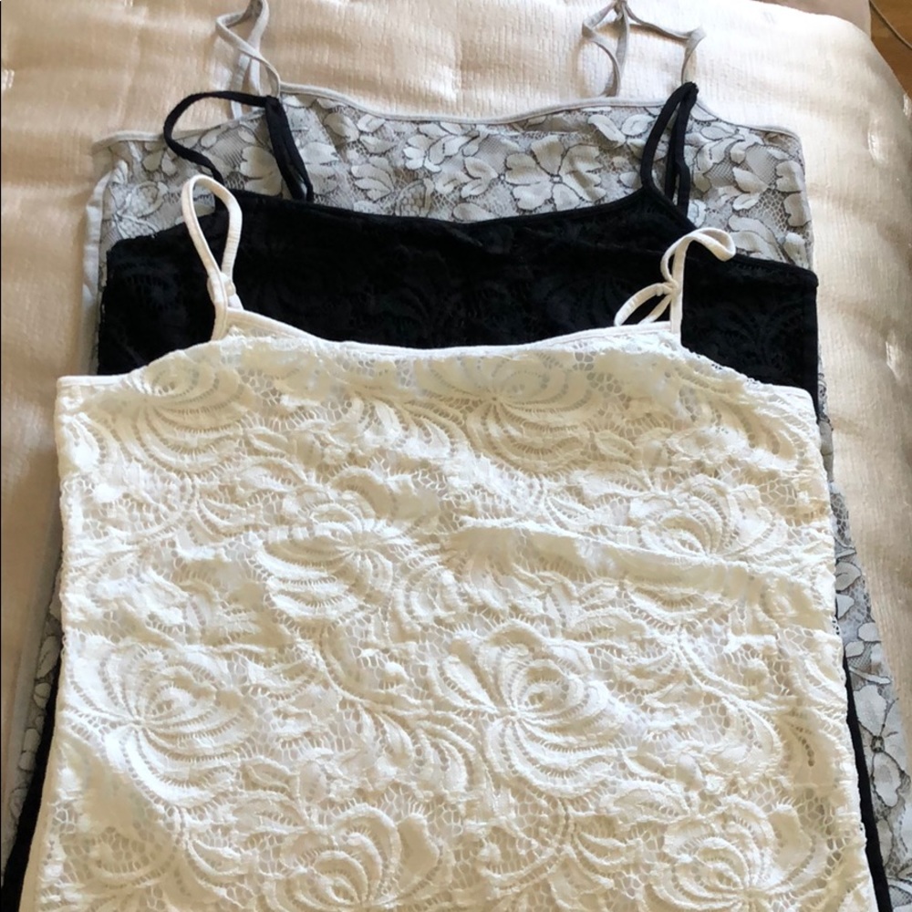 🖤 BUNDLE: 3 Ann Taylor Lace Camis